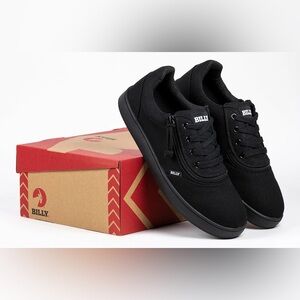 BILLY Footwear Sneaker II Wide Low Top Black Men's Shoes Size 9